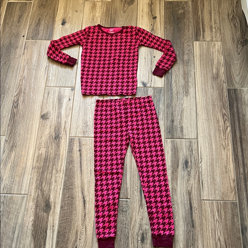 Carter's Red and Pink Houndstooth Pajama Set